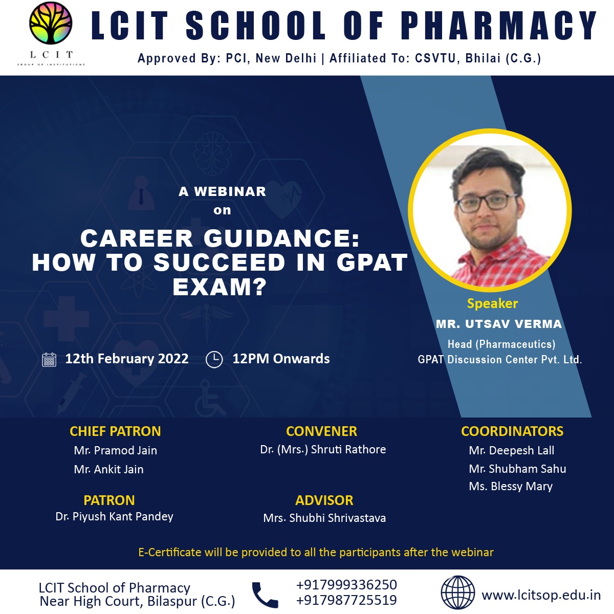 Webinar on Career Guidance: How to succeed in GPAT Exam?